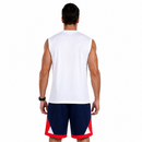 Tenue d'entraînement PSG 22/23 (haut sans manches) – blanc et gris à rayures
