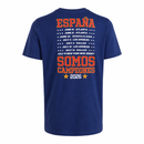 T-shirt noir commémorant la victoire de l'Espagne à la Coupe du Monde 2026-27