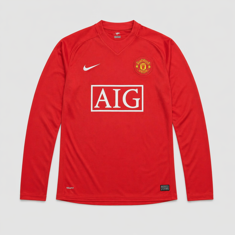 Manchester United Rétro Domicile 2007/08 Manches Longues