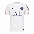 Maillot version joueur (avec tous les sponsors) – Survêtement Jordan PSG blanc 21/22