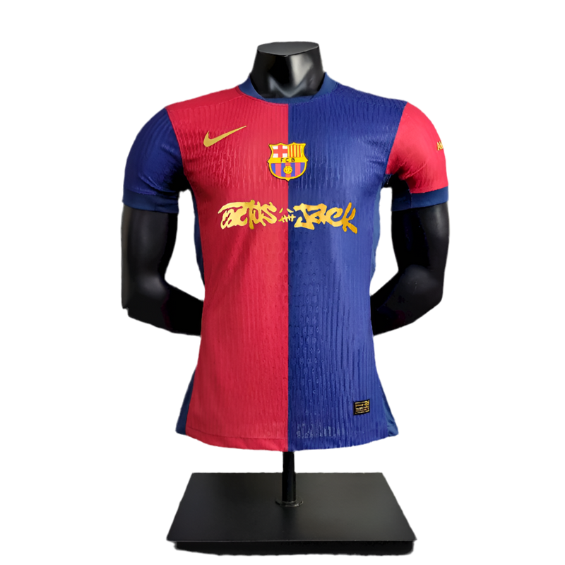 Barcelone Domicile Bleu/Rouge 2024/25 Version Joueur