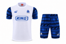 Tenue d'entraînement Olympique de Marseille 22/23 (manches courtes) – Blanc et bleu