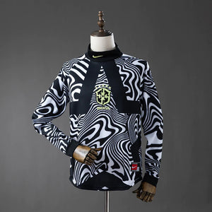 Brésil Gardien Blanc/Noir 2026/27 · Manches Longues
