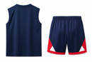 Tenue d'entraînement PSG 22/23 (haut sans manches) – bleu foncé avec bande rouge
