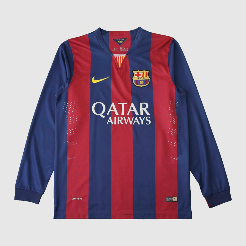 Barcelone Rétro Domicile 2014/15 Manches Longues