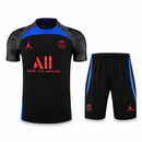 Tenue d'entraînement PSG 22/23 (manches courtes) – Noir et bleu