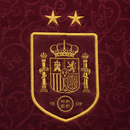 Le troisième maillot de l'Espagne, orné de deux étoiles, célébrant leur victoire à la Coupe du monde 2026