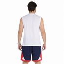 Tenue d'entraînement PSG 22/23 (haut sans manches) – blanc avec bande rouge