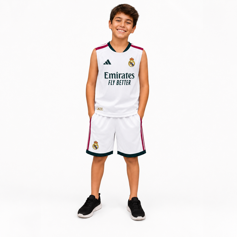 Ensemble Enfant Real Madrid Domicile Sans Manches 2026/27