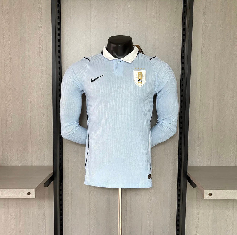 Uruguay Domicile Bleu 2026/27 Manches Longues Version Joueur