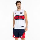 Tenue d'entraînement PSG 22/23 (haut sans manches) – blanc avec bande rouge