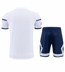 Tenue d'entraînement PSG Jordan Édition 22/23 (haut à manches courtes) – Blanc