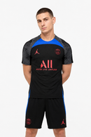 Tenue d'entraînement PSG 22/23 (manches courtes) – Noir et bleu