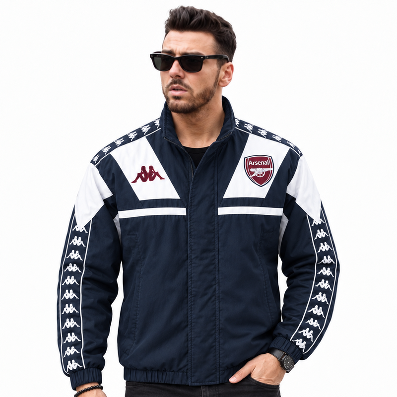 Arsenal Coupe-vent Bleu Marine et Blanc 2025/26