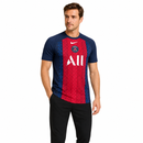 Maillot version joueur PSG version conjointe rouge et bleue 22/23