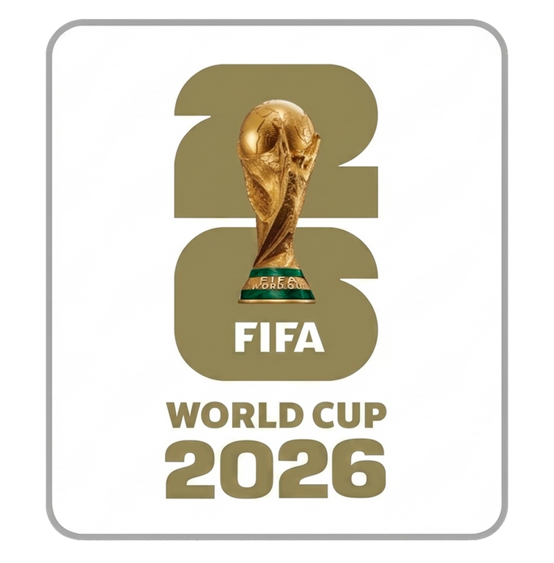 Patch Coupe du Monde 2026 Blanc & Doré